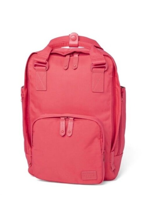 Pacific Mason Medium Crimson Pink Travel Hiking Canvas Backpack Outdoors Pad NWT main image 4